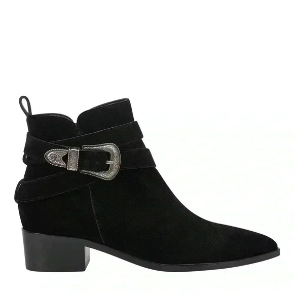 Marc Fisher Black Yandi Bootie - Picture 1 of 7